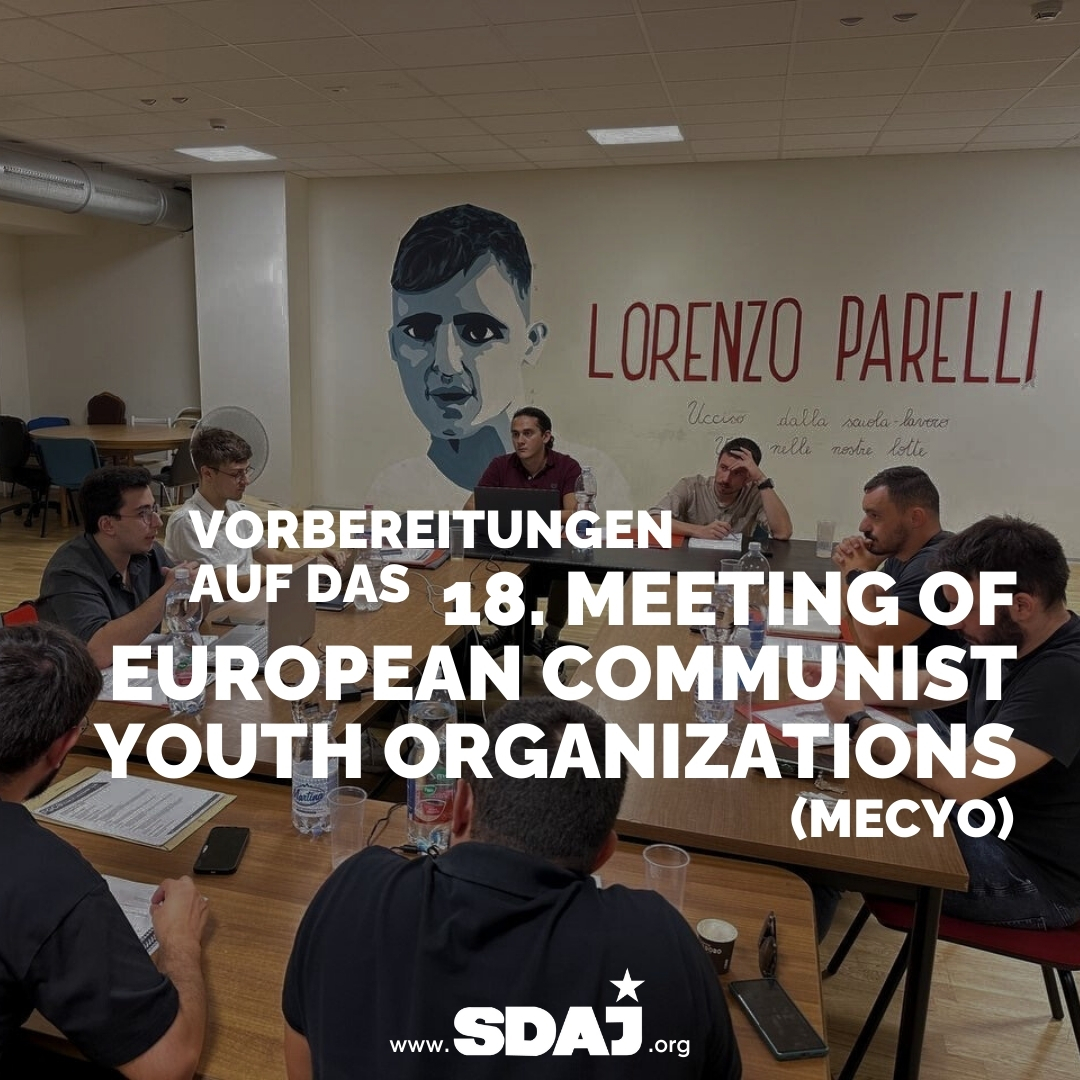 Vorbereitung auf das 18. Meeting of European Communist Youth Organizations (MECYO)