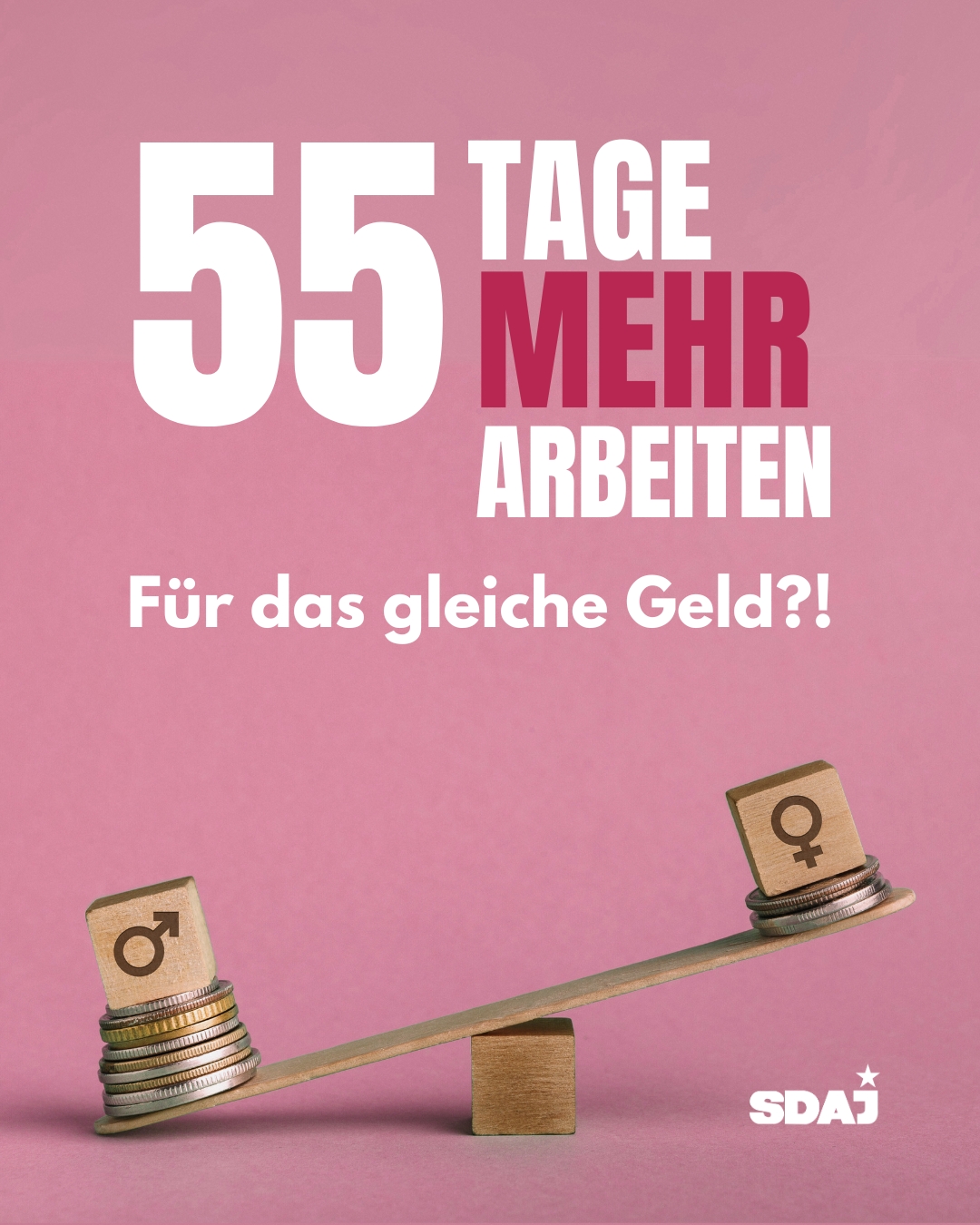 55 Tage mehr arbeiten für das gleiche Geld?!